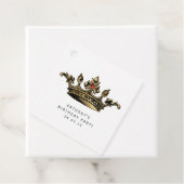 Rode gouden  kroon met Ruby Gemstone Bedankjes Labels (In situ)