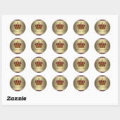 Rode Gouden Kroonprins Baby shower Sticker (Vel)