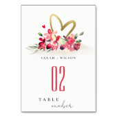 Rode gouden orchidee Waterverf Kaart (Voorkant)