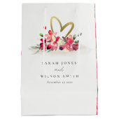 Rode gouden orchidee Waterverf Medium Cadeauzakje (Achterkant)