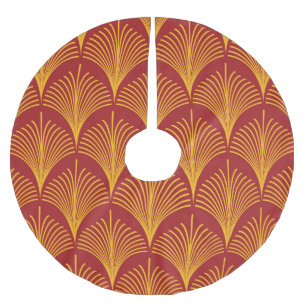 Rode gouden pauw: art deco. kerstboom rok