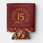 Rode & Gouden School College Klasse Reünie Blikjeskoeler (Voorkant)