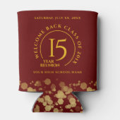 Rode & Gouden School College Klasse Reünie Blikjeskoeler (Achterkant)