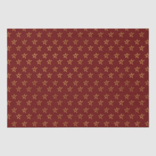 Rode gouden sterren schitteren helder tissuepapier