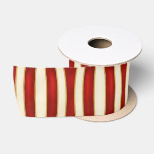 Rode Gouden Streeppatroon – Modern Kerstmis Lint