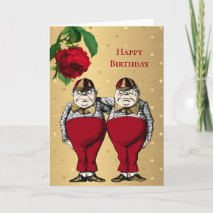  Rode Gouden Tweedles Verjaardag Kaart