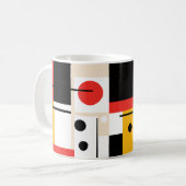 Rode, gouden, zwarte en witte KC Mok - Design 3 (Voorkant links)