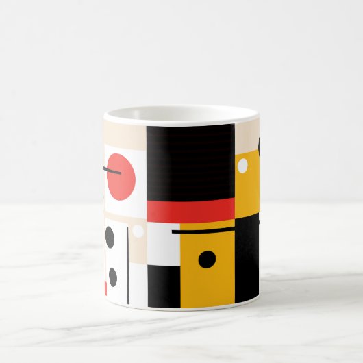 Rode, gouden, zwarte en witte KC Mok - Design 3 (Center)