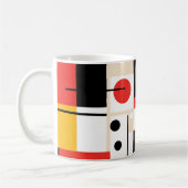 Rode, gouden, zwarte en witte KC Mok - Design 3 (Links)