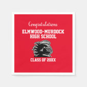 Rode Graduation Party Decoraties Servet (Voorkant)