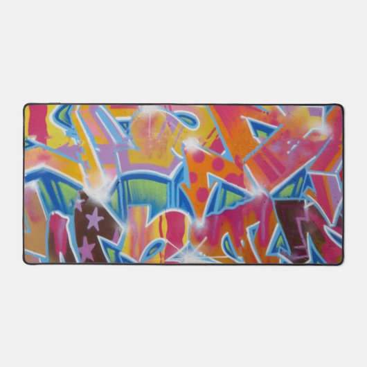 Rode Graffiti Design Desk Mat (Voorkant)