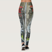 Rode graffiti leggings (Achterkant)