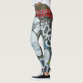 Rode graffiti leggings (Links)