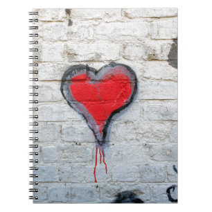 Rode graffiti notitieboek