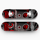 Rode graffiti-skateboard | Rood skateboard