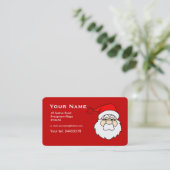 rode grafische Kerstman Visitekaartje (Staand voorkant)