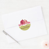 Rode granaatappelzaden cadeau labels stickers (Envelop)