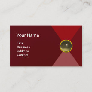RODE GRAY GEMSTONE MONOGRAM Abstracte geometrisch Visitekaartje