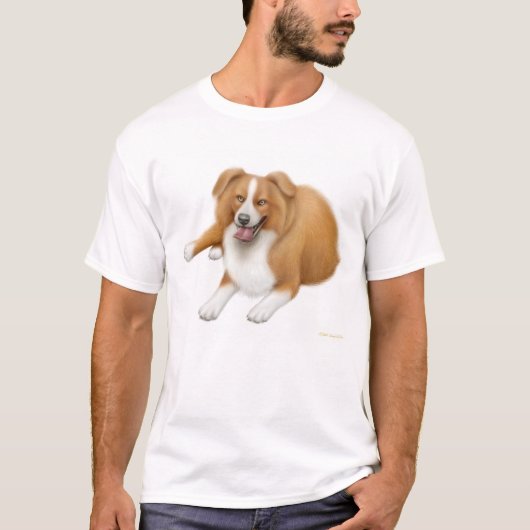 Rode Grens Collie T-Shirt (Voorkant)