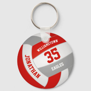 rode grijze jongens meisjes volleybal sleutelhanger
