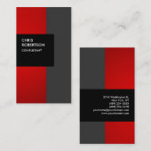 Rode grijze zwarte creatieve Visitekaartje (Voorkant / Achterkant)