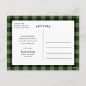 Rode Groen Gelukkig Nieuwjaar 3 Foto Collage Feestdagenkaart (Achterkant)