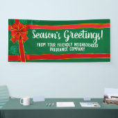 Rode Groene Aangepaste kerstfeestdag Spandoek (Beurs)