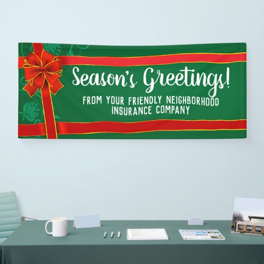 Rode Groene Aangepaste kerstfeestdag Spandoek (Beurs)