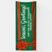 Rode Groene Aangepaste kerstfeestdag Spandoek (Verticaal)