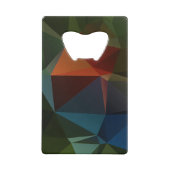 Rode groene Abstracte piramide Kredietkaart Flessenopener (Achterkant)