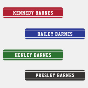 Rode groene blauwe zwarte vlek terug naar schoolna labels