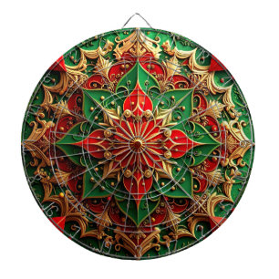 Rode Groene Decorative Bloem Dartbord