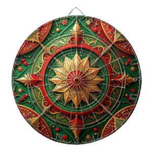 Rode Groene Decorative Bloem Dartbord
