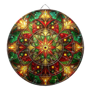 Rode Groene Decorative Bloem Dartbord