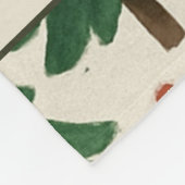 Rode groene dennenbomen Waterverf vakantie Fleece Deken (Hoek)