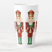 Rode groene en goudknokjes Latte Mok (Voorkant)