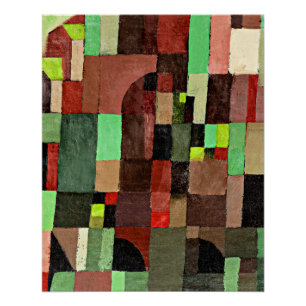 Rode, Groene en Paars-Geel Ritmes, Perfect Poster