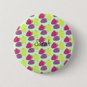 Rode, groene en Paarse druiven Ronde Button 5,7 Cm