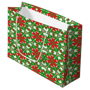 Rode, groene en witte Kaleidoscoop Large Cadeautasje