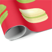 Rode groene en witte kerst Franse Macarons Cadeaupapier (Rol Hoek)