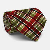 Rode groene en zwarte Mannen Stropdas (Opgerold)