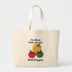 Rode Groene Gele Paprika Bell Pepper Grappig Grote Tote Bag
