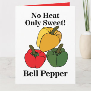 Rode Groene Gele Paprika Bell Pepper Grappig Kaart