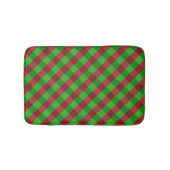 Rode & groene geruite glitter badmat (Voorkant)