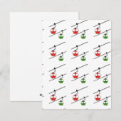 Rode & groene gondels kerstkaart (Voorkant / Achterkant)