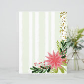 Rode groene goudpels roze Briefpapier (Staand voorkant)