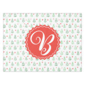 Rode & Groene Kerstboom Tafelkleed (Voorkant (Horizontaal))