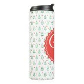 Rode & Groene Kerstboom Thermosbeker (Gedraaid links)