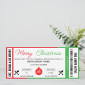 Rode Groene Kerstcadeaubon (Staand voorkant)