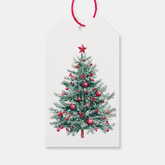 Rode groene kerstman cadeaulabel (Achterkant)